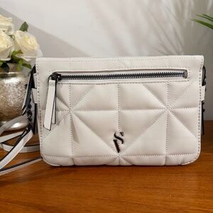 Simply Vera Vera Wang Chalk Quilt Sintra Vegan-Leather Crossbody Bag